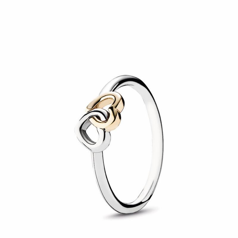 Pandora Heart To Heart Promise Ring - Two Tone - Canada | JM8731VN